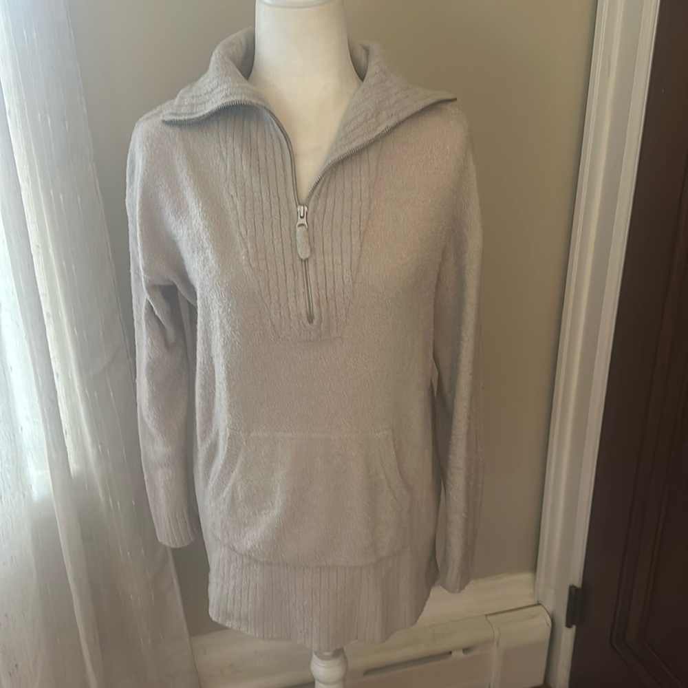 Barefoot Dreams Cozychic Lite Half Zippered Tunic - Picture 2 of 5